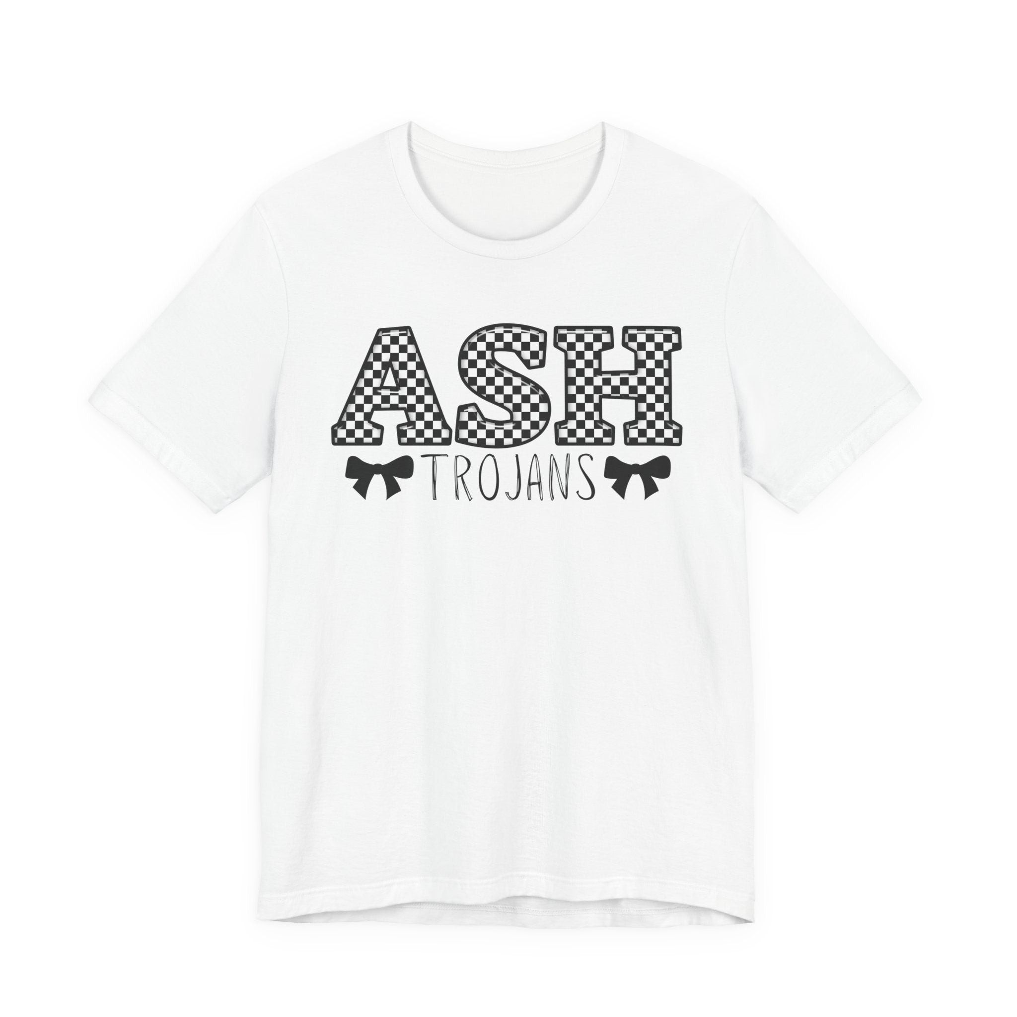 ASH Trojans Checkered Bow Tee