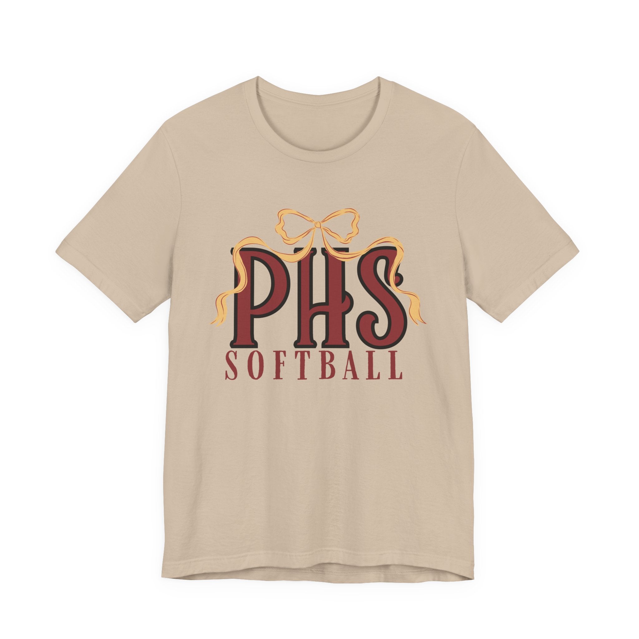 PHS Softball Ribbon Bow Tee