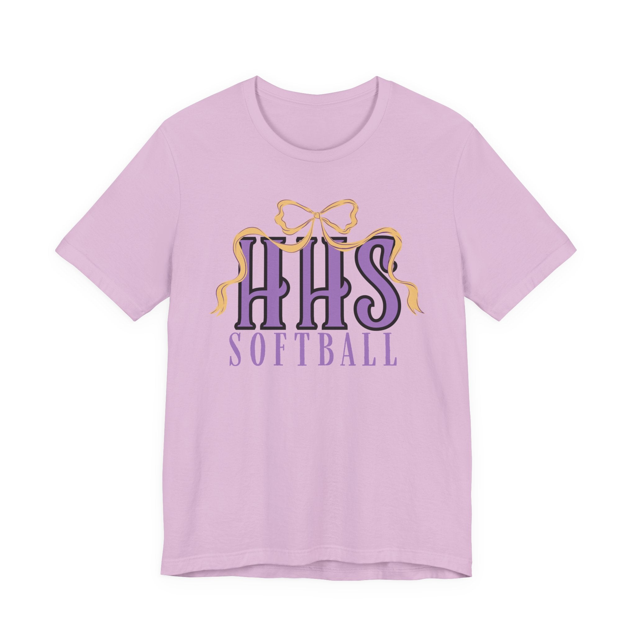 HHS Softball Ribbon Bow Tee