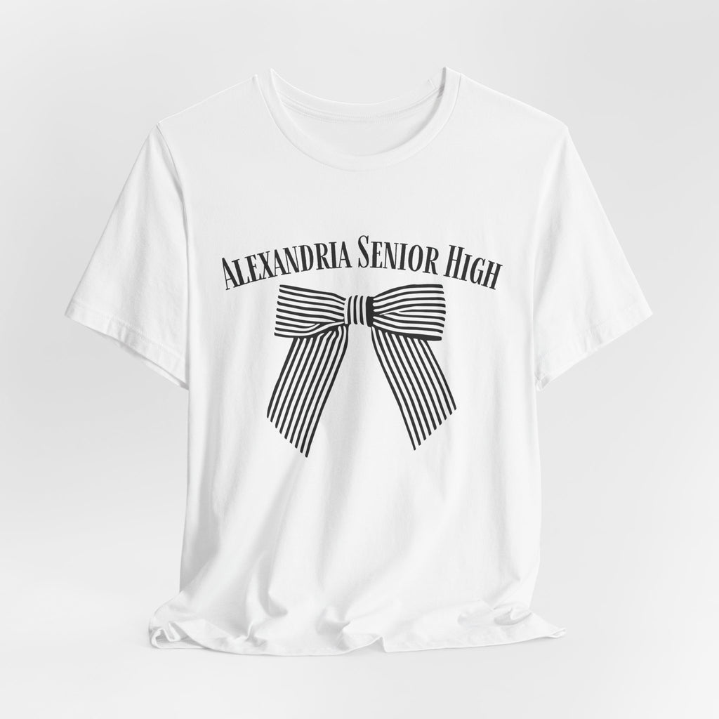 Alexandria Senior High Striped Bow Tee